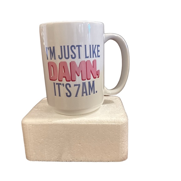 Other - White and Pink Ceramic Mug